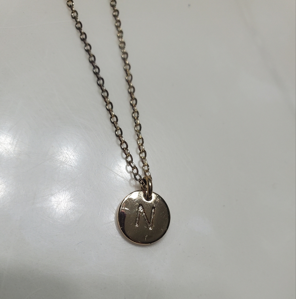 Reversible "N" Initial Necklace - image 1